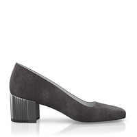 Schuhe mit Blockabsatz im Metallic-Look 8697