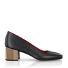 Schuhe mit Blockabsatz im Metallic-Look 8698