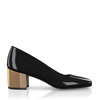 Schuhe mit Blockabsatz im Metallic-Look 8699