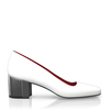 Schuhe mit Blockabsatz im Metallic-Look 8701