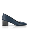 Schuhe mit Blockabsatz im Metallic-Look 8702