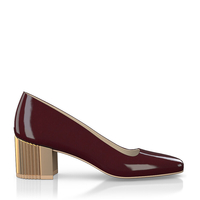 Schuhe mit Blockabsatz im Metallic-Look 8703