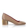 Schuhe mit Blockabsatz im Metallic-Look 8704