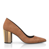 Schuhe mit Blockabsatz im Metallic-Look 8705