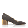 Schuhe mit Blockabsatz im Metallic-Look 8706