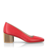 Schuhe mit Blockabsatz im Metallic-Look 8707