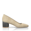 Schuhe mit Blockabsatz im Metallic-Look 8709