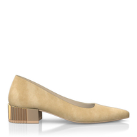 Schuhe mit Blockabsatz im Metallic-Look 8711