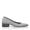 Schuhe mit Blockabsatz im Metallic-Look 8713