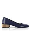 Schuhe mit Blockabsatz im Metallic-Look 8716