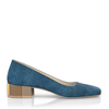 Schuhe mit Blockabsatz im Metallic-Look 8718