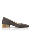 Schuhe mit Blockabsatz im Metallic-Look 8719