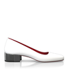 Schuhe mit Blockabsatz im Metallic-Look 8720