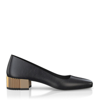 Schuhe mit Blockabsatz im Metallic-Look 8721