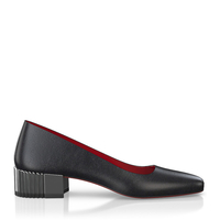 Schuhe mit Blockabsatz im Metallic-Look 8722