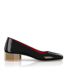 Schuhe mit Blockabsatz im Metallic-Look 8723