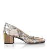 Schuhe mit Blockabsatz im Metallic-Look 8746