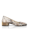 Schuhe mit Blockabsatz im Metallic-Look 8750