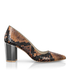 Schuhe mit Blockabsatz im Metallic-Look 9071