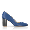 Schuhe mit Blockabsatz im Metallic-Look 9073