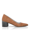 Schuhe mit Blockabsatz im Metallic-Look 9074