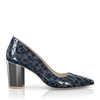 Schuhe mit Blockabsatz im Metallic-Look 9077