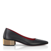Schuhe mit Blockabsatz im Metallic-Look 9166