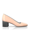 Schuhe mit Blockabsatz im Metallic-Look 9169