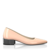Schuhe mit Blockabsatz im Metallic-Look 9172
