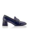 Schuhe mit Schnalle Mattea Knautschlackleder - Blue Navy