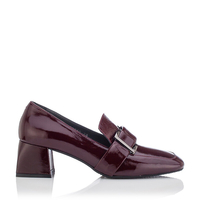 Schuhe mit Schnalle Mattea Knautschlackleder - Burgund