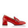 Schuhe mit Schnalle Mattea Knautschlackleder - Rot