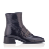 Slipper Stiefel mit Lasche Donna Knautschlackleder - Blue Navy