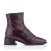 Slipper Stiefel mit Lasche Donna Knautschlackleder - Burgund