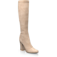 Sock Boots mit bedecktem Blockabsatz 28034