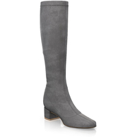 Sock Boots mit bedecktem Blockabsatz 28043