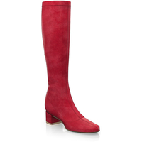 Sock Boots mit bedecktem Blockabsatz 28046