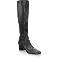 Sock Boots mit bedecktem Blockabsatz 28049