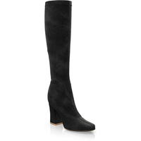 Sock Boots mit bedecktem Blockabsatz 28055