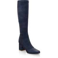 Sock Boots mit bedecktem Blockabsatz 28058