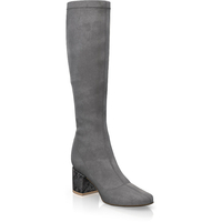 Sock Boots mit bedecktem Blockabsatz 28061
