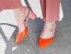 Spitze Schuhe mit mittlerem Absatz 18262