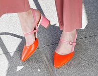 Spitze Schuhe mit mittlerem Absatz 18262