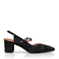 Spitze Schuhe mit mittlerem Absatz 18358
