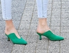 Spitze Schuhe mit mittlerem Absatz 19804