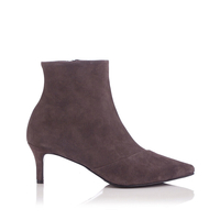 Spitzzehen Stiefel Alice Veloursleder - Grau