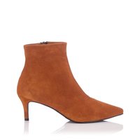 Spitzzehen Stiefel Alice Veloursleder - Taba