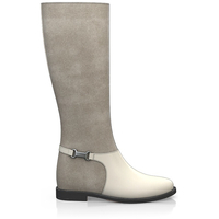 Stiefel mit verstecktem Absatz 13481