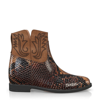Stiefelette mit Verstecktem Absatz 16256