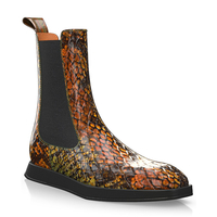 Stiefeletten mit bunter Sohle 12656